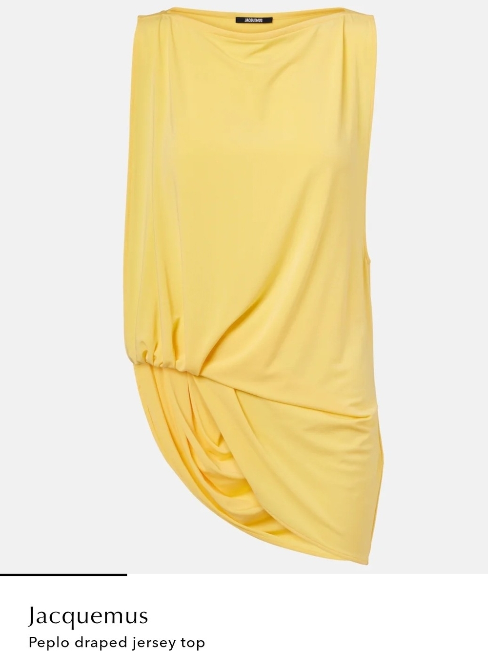 Jacquemus Peplo Draped Jersey Top